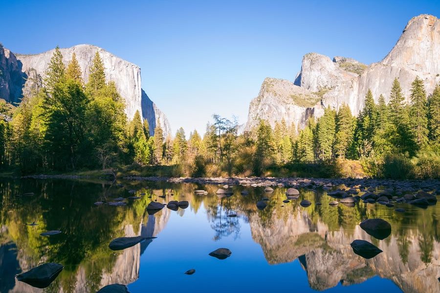 Percorso dalla California al Nevada, con Parchi Naturali, Stati Uniti