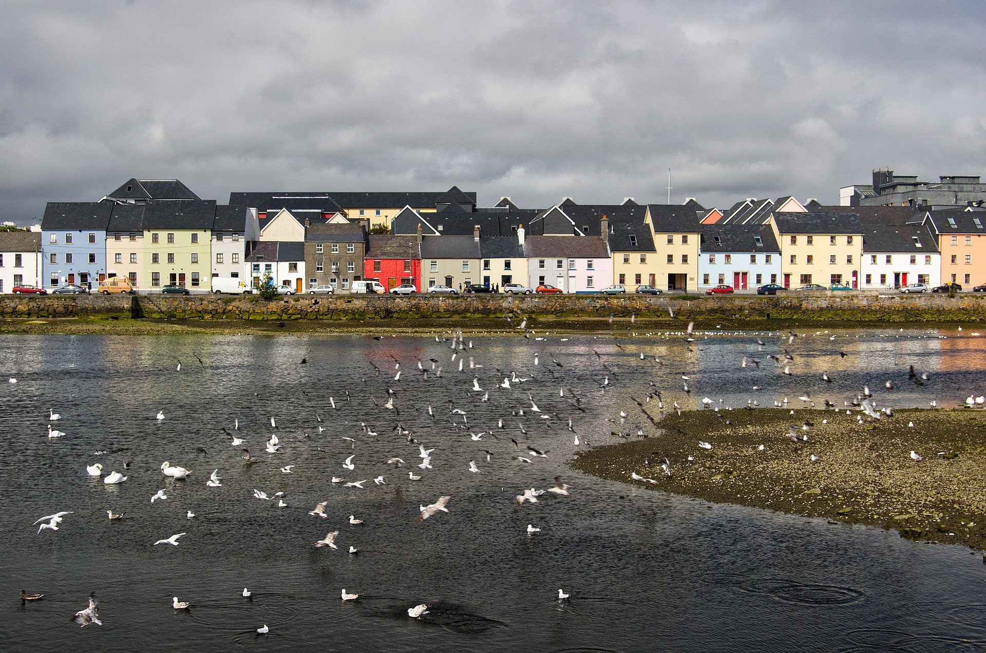 Scorcio di abitazioni a Galway, Irlanda